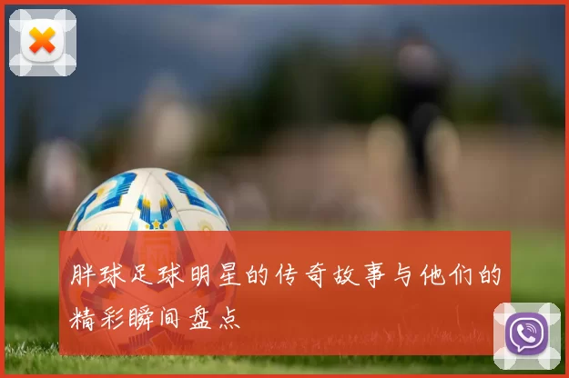 胖球足球明星的传奇故事与他们的精彩瞬间盘点